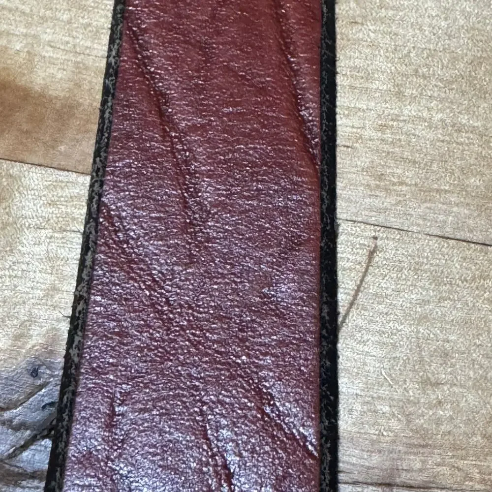 Oil Tanned Top Grain Cowhide Men Belt Size 34/36 Rust Brown Leather Brass Buckle